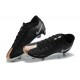 Nike Air Zoom Mercurial Vapor XV Elite FG Black White Gold For Men Low-top Soccer Cleats 