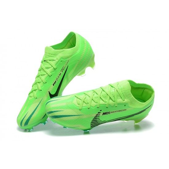 Nike Air Zoom Mercurial Vapor XV Elite FG LightGreen For Men Low-top Soccer Cleats 