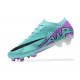 Nike Air Zoom Mercurial Vapor XV Elite FG LightGreen Purple Black For Men Low-top Soccer Cleats 