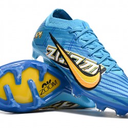 Nike Air Zoom Mercurial Vapor XV Elite FG Low Blue Yellow Men Soccer Cleats 