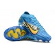 Nike Air Zoom Mercurial Vapor XV Elite FG Low Blue Yellow Men Soccer Cleats 