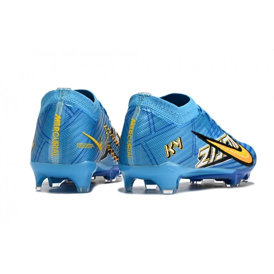 Nike Air Zoom Mercurial Vapor XV Elite FG Low Blue Yellow Men Soccer Cleats