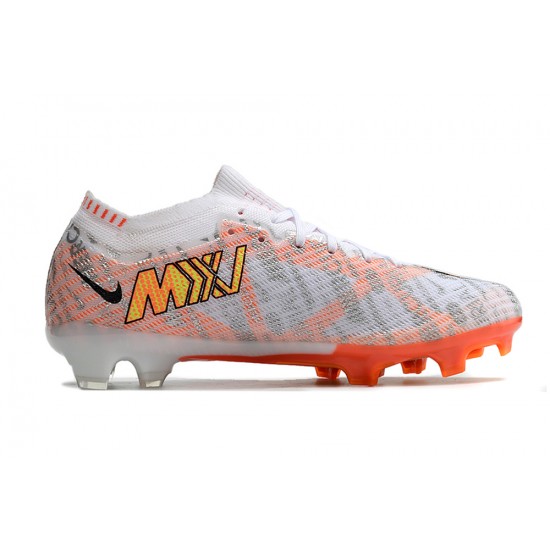 Nike Air Zoom Mercurial Vapor XV Elite FG Low Orange Yellow White Women And Men Soccer Cleats 