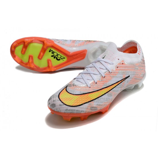 Nike Air Zoom Mercurial Vapor XV Elite FG Low Orange Yellow White Women And Men Soccer Cleats