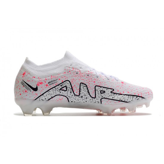 Nike Air Zoom Mercurial Vapor XV Elite FG Low Pink White Black Men Soccer Cleats