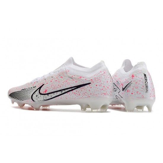 Nike Air Zoom Mercurial Vapor XV Elite FG Low Pink White Black Men Soccer Cleats 