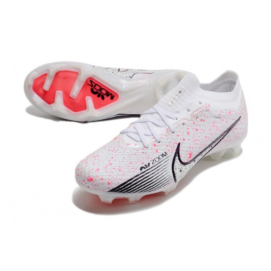 Nike Air Zoom Mercurial Vapor XV Elite FG Low Pink White Black Men Soccer Cleats 