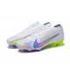 Nike Air Zoom Mercurial Vapor XV Elite FG Low White Blue Green Women And Men Soccer Cleats 