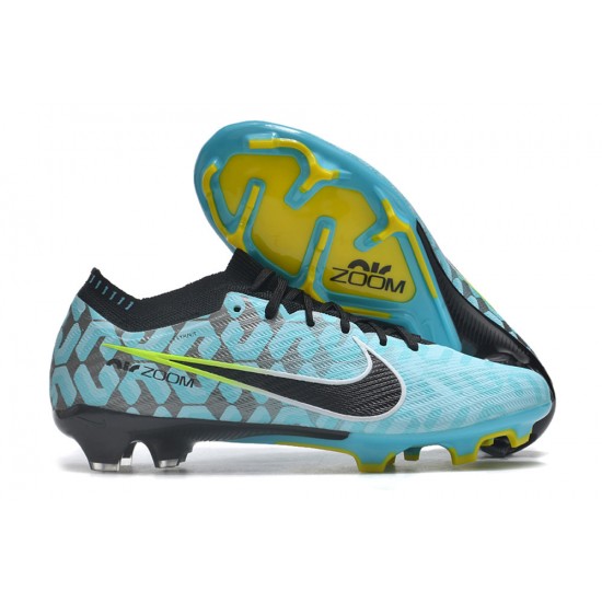 Nike Air Zoom Mercurial Vapor XV Elite FG Low-top Black Blue Yellow Women And Men Soccer Cleats