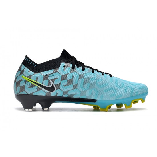 Nike Air Zoom Mercurial Vapor XV Elite FG Low-top Black Blue Yellow Women And Men Soccer Cleats 