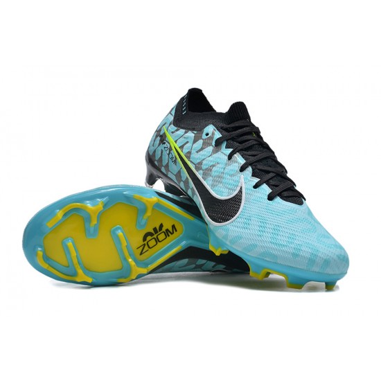 Nike Air Zoom Mercurial Vapor XV Elite FG Low-top Black Blue Yellow Women And Men Soccer Cleats