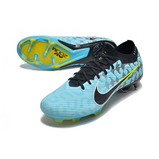 Nike Air Zoom Mercurial Vapor XV Elite FG Low-top Black Blue Yellow Women And Men Soccer Cleats