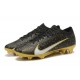 Nike Air Zoom Mercurial Vapor XV Elite FG Low-top Black Gold Men Soccer Cleats 