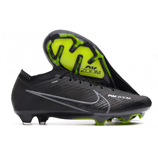 Nike Air Zoom Mercurial Vapor XV Elite FG Low-top Black Green Men Soccer Cleats