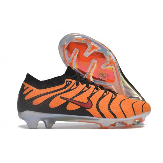 Nike Air Zoom Mercurial Vapor XV Elite FG Low-top Black Orange Women And Men Soccer Cleats