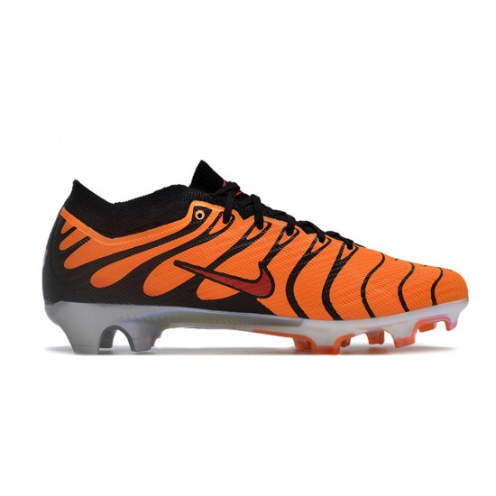 Nike Air Zoom Mercurial Vapor XV Elite FG Low-top Black Orange Women And Men Soccer Cleats