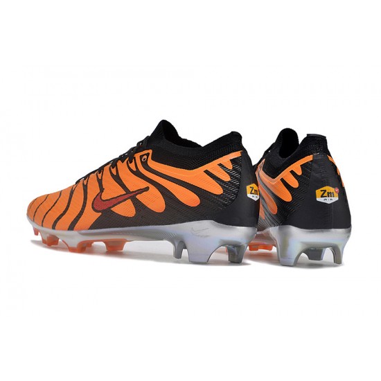 Nike Air Zoom Mercurial Vapor XV Elite FG Low-top Black Orange Women And Men Soccer Cleats 