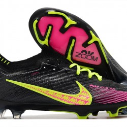 Nike Air Zoom Mercurial Vapor XV Elite FG Low-top Black Pink Yellow Men Soccer Cleats 