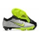 Nike Air Zoom Mercurial Vapor XV Elite FG Low-top Black Sliver Green Men Soccer Cleats