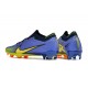 Nike Air Zoom Mercurial Vapor XV Elite FG Low-top Blue Yellow Black Men Soccer Cleats