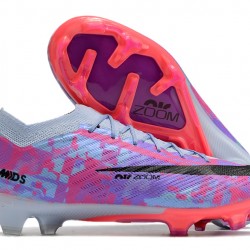 Nike Air Zoom Mercurial Vapor XV Elite FG Low-top Grey Purple Pink Women And Men Soccer Cleats 