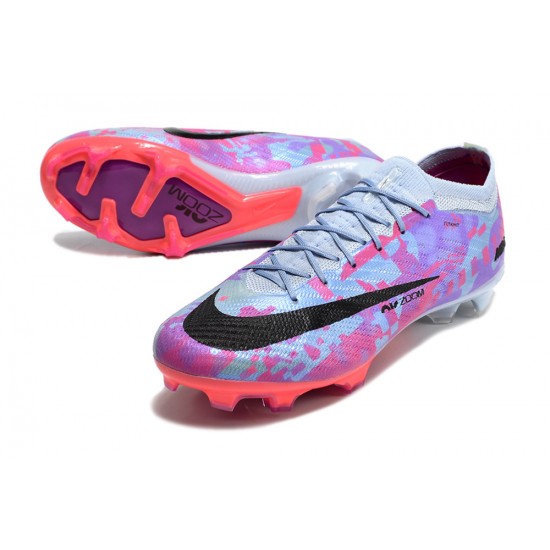 Nike Air Zoom Mercurial Vapor XV Elite FG Low-top Grey Purple Pink Women And Men Soccer Cleats
