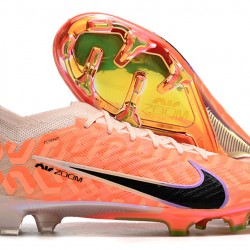 Nike Air Zoom Mercurial Vapor XV Elite FG Low-top Orange Apricot Gold Women And Men Soccer Cleats 