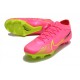 Nike Air Zoom Mercurial Vapor XV Elite FG Low-top Pink Green Women And Men Soccer Cleats 