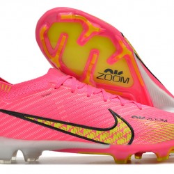 Nike Air Zoom Mercurial Vapor XV Elite FG Low-top Pink Yellow White Women And Men Soccer Cleats 