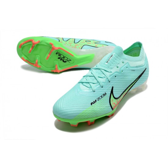 Nike Air Zoom Mercurial Vapor XV Elite FG Low-top Turqoise Green Men Soccer Cleats 