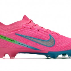 Nike Air Zoom Mercurial Vapor XV Elite FG Low-top Turqoise Pink Green Women And Men Soccer Cleats 