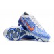 Nike Air Zoom Mercurial Vapor XV Elite FG Low-top White Blue Women And Men Soccer Cleats