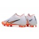 Nike Air Zoom Mercurial Vapor XV Elite FG Low-top White Orange Men Soccer Cleats