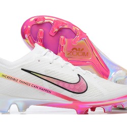 Nike Air Zoom Mercurial Vapor XV Elite FG Low-top White Purple Pink Women And Men Soccer Cleats 