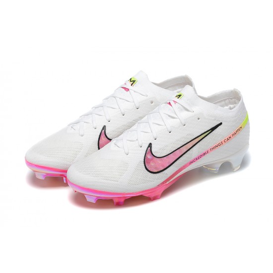 Nike Air Zoom Mercurial Vapor XV Elite FG Low-top White Purple Pink Women And Men Soccer Cleats 