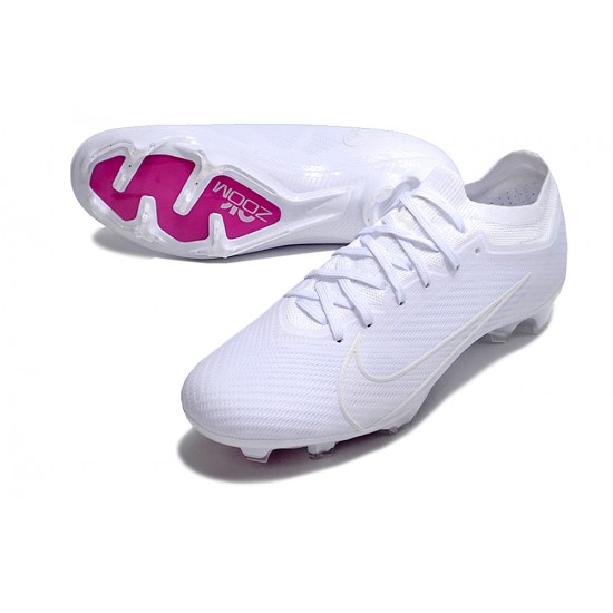Nike Air Zoom Mercurial Vapor XV Elite FG Low-top White Purple Women And Men Soccer Cleats