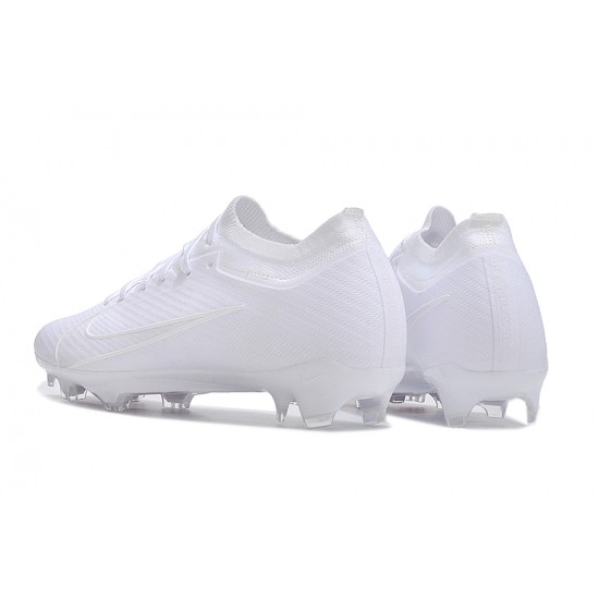 Nike Air Zoom Mercurial Vapor XV Elite FG Low-top White Purple Women And Men Soccer Cleats 