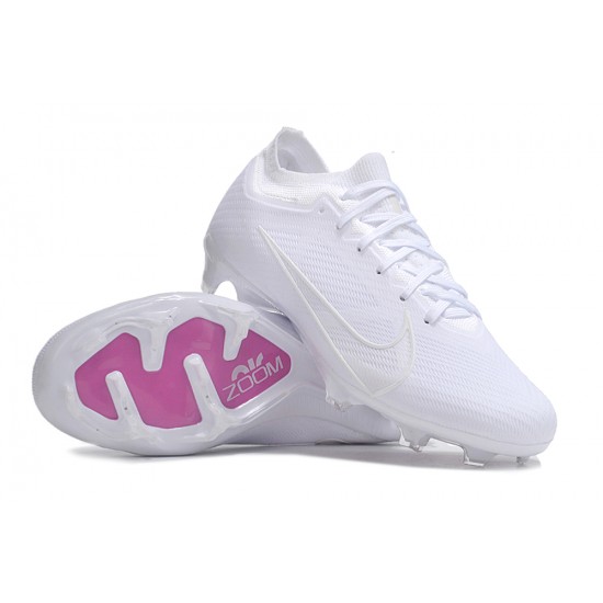 Nike Air Zoom Mercurial Vapor XV Elite FG Low-top White Purple Women And Men Soccer Cleats