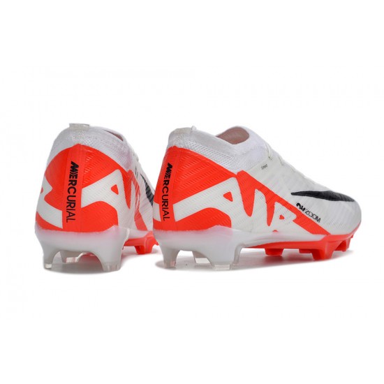 Nike Air Zoom Mercurial Vapor XV Elite FG Low-top White Red Black Women And Men Soccer Cleats 