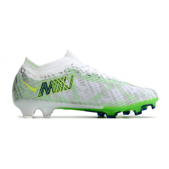 Nike Air Zoom Mercurial Vapor XV Elite FG Low-top White Yellow Green Women And Men Soccer Cleats 