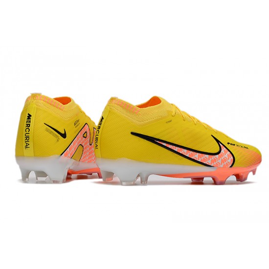 Nike Air Zoom Mercurial Vapor XV Elite FG Low-top Yellow Orange Men Soccer Cleats