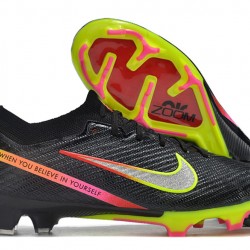 Nike Air Zoom Mercurial Vapor XV Elite FG Low-top Yellow Red Black Women And Men Soccer Cleats 