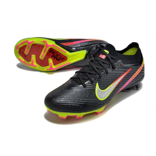 Nike Air Zoom Mercurial Vapor XV Elite FG Low-top Yellow Red Black Women And Men Soccer Cleats 