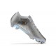 Nike Air Zoom Mercurial Vapor XV Elite FG Silver Gold For Men Low-top Soccer Cleats 
