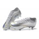 Nike Air Zoom Mercurial Vapor XV Elite FG Silver Gold For Men Low-top Soccer Cleats