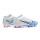 Nike Air Zoom Mercurial Vapor XV Elite FG White Blue Pink For Men Low-top Soccer Cleats 