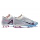 Nike Air Zoom Mercurial Vapor XV Elite FG White Blue Pink Red For Men Low-top Soccer Cleats 