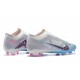 Nike Air Zoom Mercurial Vapor XV Elite FG White Blue Pink Red For Men Low-top Soccer Cleats