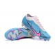 Nike Air Zoom Mercurial Vapor XV Elite FG White LightBlue Pink For Men Low-top Soccer Cleats