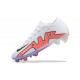 Nike Air Zoom Mercurial Vapor XV Elite FG White Orange Black For Men Low-top Soccer Cleats